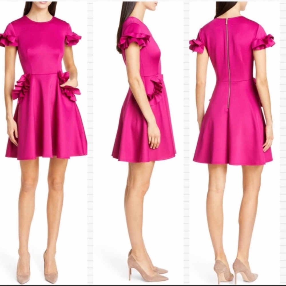 Ted Baker Luuciee Ruffle scatrr Fit Dress